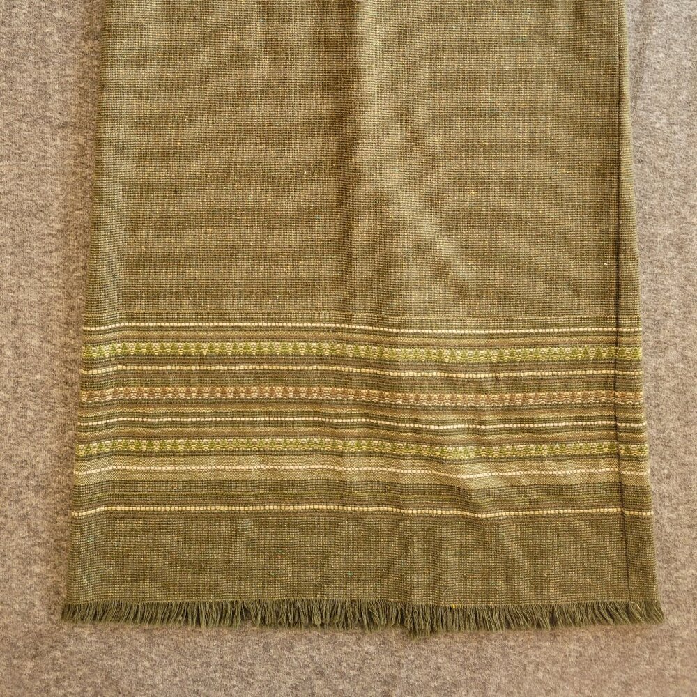 Ivy Green Midi Blanket Skirt Sz 8 Wool Cottagecore Academia Bohemian Casual